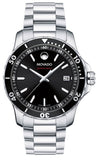 Movado Series 800 Black Dial Silver Steel Strap Watch For Men - 2600135 Authentic Buy Shop Now