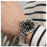 Movado Series 800 Black Dial Silver Steel Strap Watch For Men - 2600135 Authentic Buy Shop Now