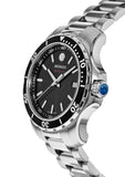 Movado Series 800 Black Dial Silver Steel Strap Watch For Men - 2600135 Authentic Buy Shop Now