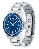 Movado Series 800 Blue Dial Silver Steel Strap Watch For Men - 2600137 Authentic Buy Shop Now