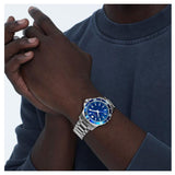 Movado Series 800 Blue Dial Silver Steel Strap Watch For Men - 2600137 Authentic Buy Shop Now