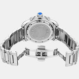 Movado Series 800 Chronograph Blue Dial Silver Steel Strap Watch For Men - 2600141 Authentic Buy Shop Now