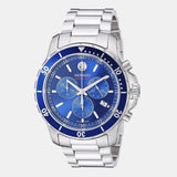Movado Series 800 Chronograph Blue Dial Silver Steel Strap Watch For Men - 2600141 Authentic Buy Shop Now