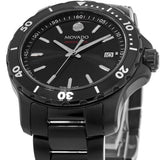 Movado Series 800 Black Dial Black Steel Strap Watch For Men - 2600143 Authentic Buy Shop Now