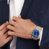 Movado Series 800 Blue Dial Two Tone Steel Strap Watch for Men - 2600149 Authentic Buy Shop Now