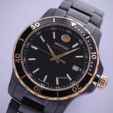 Movado Series 800 Black Dial Black Steel Strap Watch For Men - 2600161 Authentic Buy Shop Now