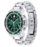 Movado Series 800 Chronograph Green Dial Silver Steel Strap Watch for Men - 2600179 Authentic Buy Shop Now