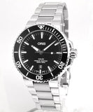 Oris Aquis Date Black Dial Silver Steel Strap Watch for Men - 0173377304134-0782405PEB Authentic Buy Shop Now