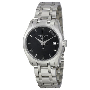Tissot T Trend Couturier Lady Black Dial Silver Steel Strap Watch For Women - T035.210.11.051.00 Authentic Buy Shop Now