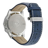Citizen Eco Drive Calendrier White Dial Blue Leather Strap Watch For Men - BU2020-11A Authentic Buy Shop Now