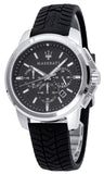Maserati Successo Chronoraph Black Dial Black Silicon Strap Watch For Men - R8871621014 Authentic Buy Shop Now