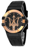 Maserati Potenza Quartz Black Dial Black Leather Strap Watch For Men - R8851108032 Authentic Buy Shop Now