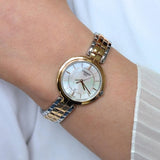 Tissot T Lady Flamingo Mother of Pearl White Dial Two Tone Steel Strap Watch For Women - T094.210.22.111.00 Authentic Buy Shop Now