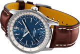 Breitling Navitimer 1 Automatic 41mm Blue Dial Brown Leather Strap Mens Watch - A17326211C1P1 Authentic Buy Shop Now