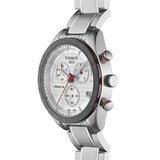 Tissot T Sport PRS 516 Chronograph White Dial Silver Steel Strap Watch For Men - T100.417.11.031.00 Authentic Buy Shop Now