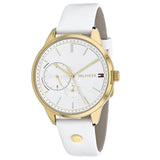 Tommy Hilfiger Brooklyn Quartz White Dial White Leather Strap Watch for Women - 1782018 Authentic Buy Shop Now