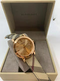 Burberry The City Rose Gold Dial Brown Leather Strap Watch for Women - BU9040 Authentic Buy Shop Now