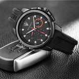 Maserati SFIDA Chronograph Quartz Stainless Steel Black Dial Watch For Men - R8851123007 Authentic Buy Shop Now