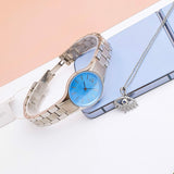 Calvin Klein Simplicity Blue Dial Silver Steel Strap Watch for Women - K432314N Authentic Buy Shop Now