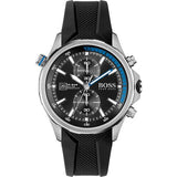 Hugo Boss Globetrotter Black Dial Black Silicone Strap Watch for Men - 1513820 Authentic Buy Shop Now