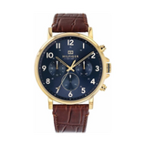 Tommy Hilfiger Daniel Blue Dial Brown Leather Strap Watch for Men - 1710380 Authentic Buy Shop Now