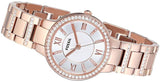 Fossil Virginia White Dial Rose Gold Steel Strap Watch for Women - ES3284 Authentic Buy Shop Now