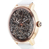 Swarovski Crystalline Hours Quartz Grey Dial Black Leather Strap Watch for Women - 5344635 Authentic Buy Shop Now