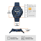 Fossil Bronson Chronograph Blue Dial Blue Steel Strap Watch for Men - FS5916 Authentic Buy Shop Now