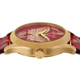 Gucci G Timeless Quartz Red Dial Red Leather Strap Watch For Women - YA1264054 Authentic Buy Shop Now