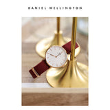 Daniel Wellington Roselyn 3A Petite White Dial Red NATO Strap Watch For Women - DW00100293 Authentic Buy Shop Now