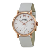 Marc Jacobs Baker White Dial White Leather Strap Watch for Women - MBM1283 Authentic Buy Shop Now