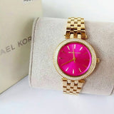 Michael Kors Darci Pink Dial Gold Steel Strap Watch for Women - MK3444 Authentic Buy Shop Now