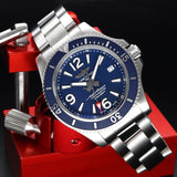 Breitling Superocean Automatic 42mm Blue Dial Silver Steel Strap Watch for Men - A17366D81C1A1 Authentic Buy Shop Now