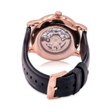 Emporio Armani Meccanico Skeleton Silver Dial Black Leather Strap Watch For Men - AR60031 Authentic Buy Shop Now