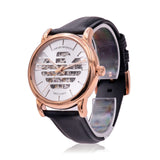 Emporio Armani Meccanico Skeleton Silver Dial Black Leather Strap Watch For Men - AR60031 Authentic Buy Shop Now