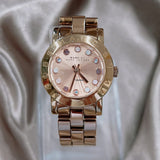 Marc Jacobs Amy Rose Gold Dial Rose Gold Steel Strap Watch for Women - MBM3219 Authentic Buy Shop Now
