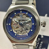 Maserati Triconic Automatic Skeleton Blue Dial Watch For Men - R8823139001 Authentic Buy Shop Now