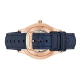Emporio Armani Meccanico Automatic White Dial Blue Leather Strap Watch For Men - AR1947 Authentic Buy Shop Now