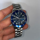 Hugo Boss Admiral Blue Dial Silver Steel Strap Watch for Men - 1513907 Authentic Buy Shop Now