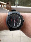 Burberry The Endurance Chronograph Black Dial Black Rubber Strap Watch For Men - BU9802 Authentic Buy Shop Now