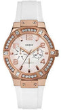 Guess Diamonds White Dial White Rubber Strap Watch For Women - W0426L1 Authentic Buy Shop Now