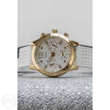 Guess Marina Multifunction White Dial White Rubber Strap Watch for Women - W1025L5 Authentic Buy Shop Now