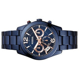 Fossil Perfect Boyfriend Multifunction Blue Dial Blue Steel Strap Watch for Women - ES4093 Authentic Buy Shop Now