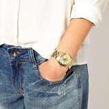Marc Jacobs Amy Dexter Gold Dial Gold Steel Strap Watch for Women - MBM3215 Authentic Buy Shop Now