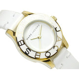Marc Jacobs Blade White Dial White Leather Strap Watch for Women - MBM1098 Authentic Buy Shop Now