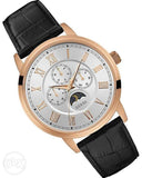 Guess Delancy Quartz Silver Dial Black Leather Strap Watch For Men - W0870G2 Authentic Buy Shop Now