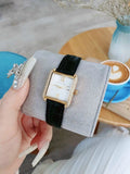 Michael Kors Lake Quartz White Dial Black Leather Strap Watch For Women - MK2762 Authentic Buy Shop Now