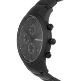 Emporio Armani Renato Chronograph Mother of Pearl Black Dial Black Steel Strap Watch For Men - AR11275 Authentic Buy Shop Now