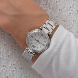 Guess Park Ave White Dial Silver Steel Strap Watch for Women - W0767L1 Authentic Buy Shop Now