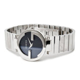 Gucci Interlocking G Quartz Black Dial Black Steel Strap Watch For Women - YA133502 Authentic Buy Shop Now